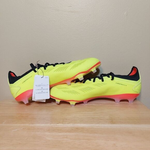 Adidas Predator 24 Pro FG Mens Soccer Cleats Yellow Black IG7776 Men's Size 9.5 - Picture 4 of 7